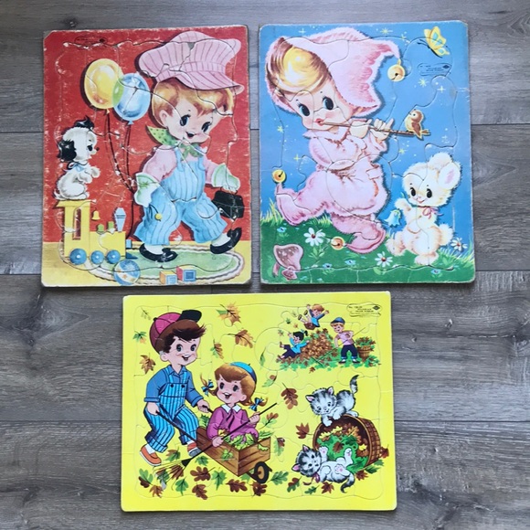 Built Rite Other - Vintage Cardboard Children’s Tray Puzzles
